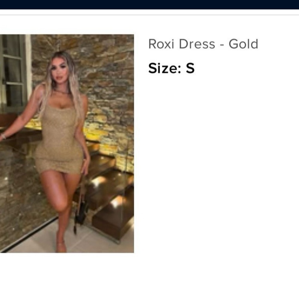 Fashion Nova Glittering Gold Sequin Dress